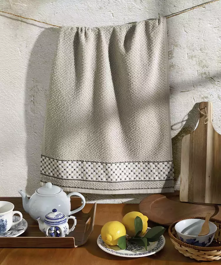 Pano De Copa Dohler Jacquard Vida Xadrez 45x70cm