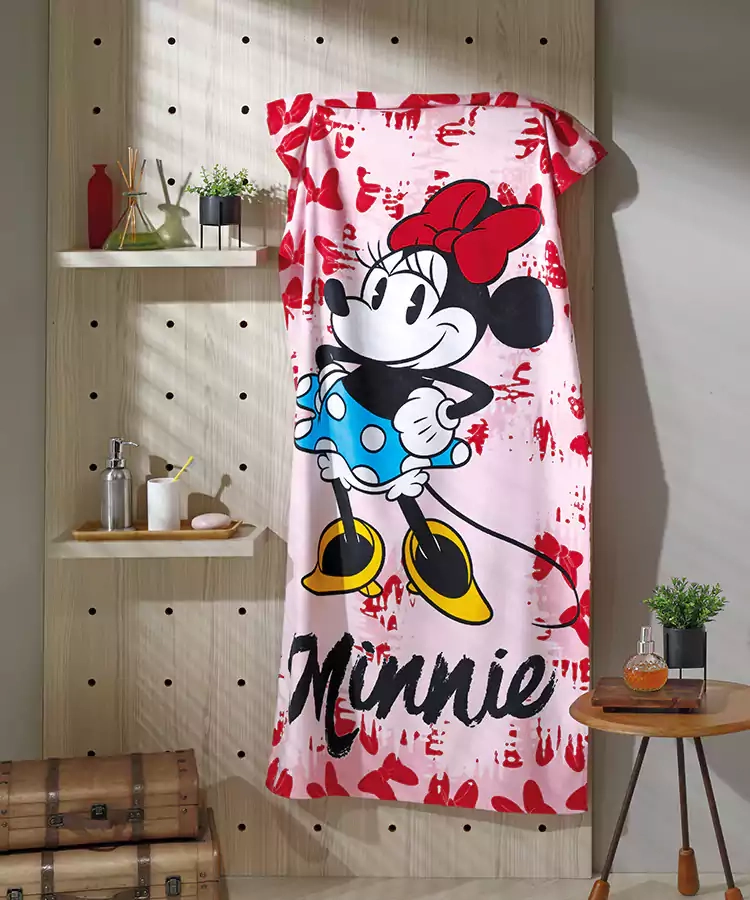 Toalha Praia Dohler Velour Minnie 76x152cm
