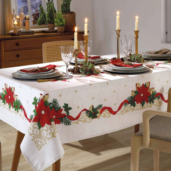 Toalha Mesa Dohler Athenas Natal 105 1,4x1,4m