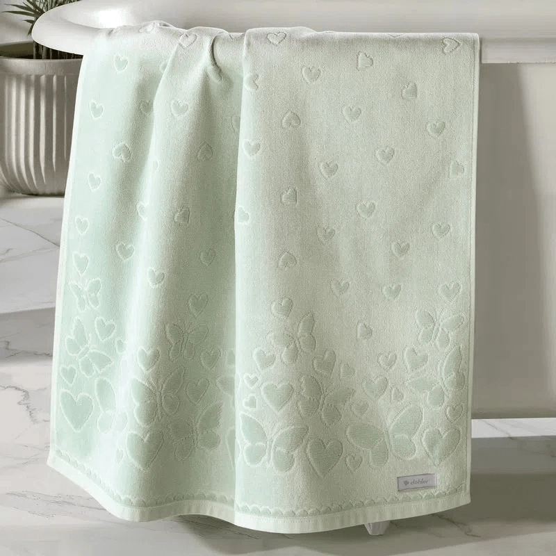 Toalha Banho Velour Jacquard Romance Liso 70cm X 1,40m