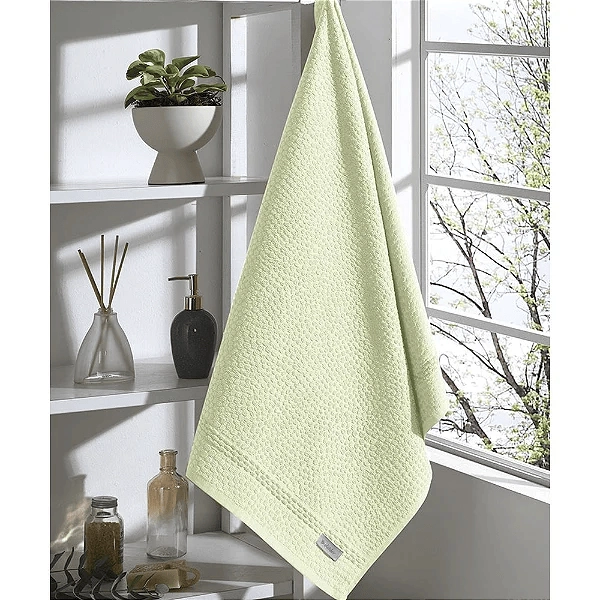 Toalha Banho Velour Jacquard Perola Liso 70cm X 1,40m