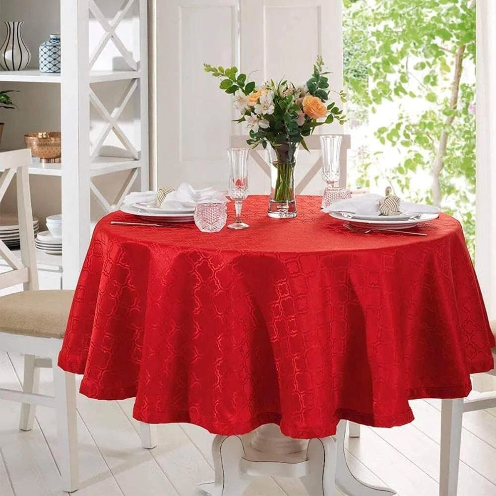 Toalha Mesa Dohler Jacquard Requinte Vermelho 1,6m