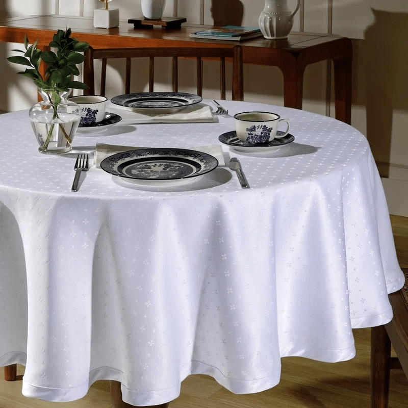 Toalha Mesa Dohler Jacquard Requinte Branco 22471 1,6m