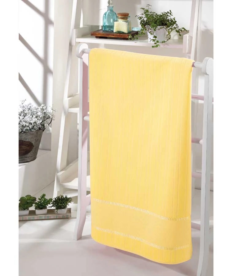 Toalha Rosto Dohler Velour P/bordar Bella Amarelo 50x80cm