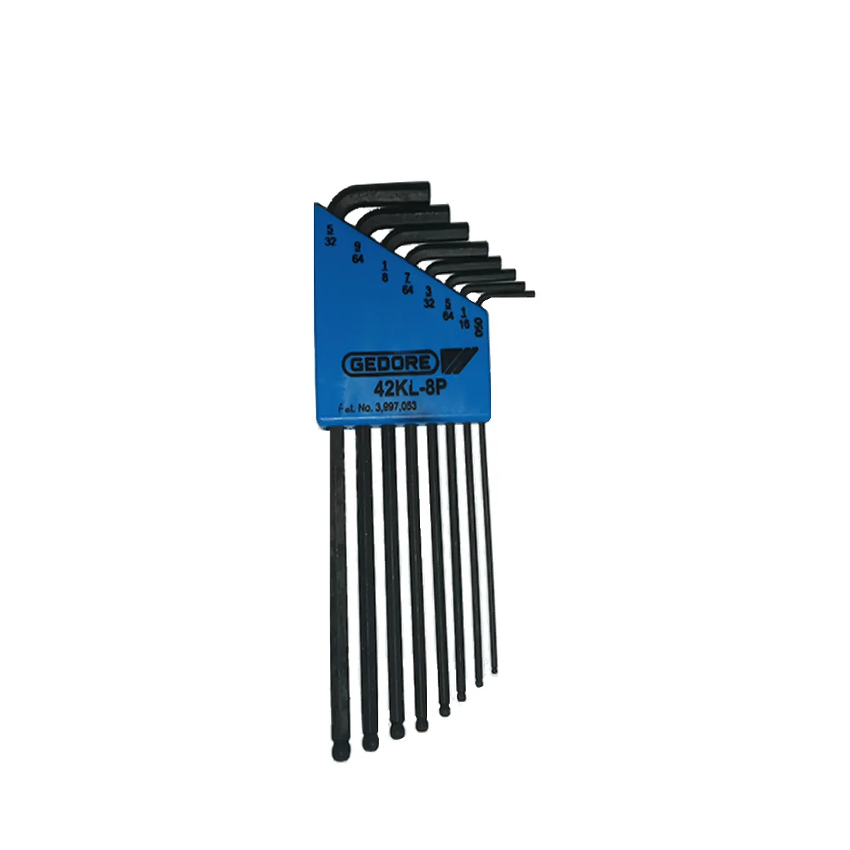 Chave Allen Jogo 0 05mm A 5/32 8 Peças Abaulada Longa 42kl-8p Gedore