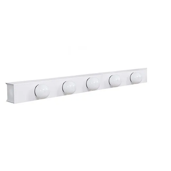 Arandela Camarim 5 Lâmpadas 65cm Alumínio Branco Com Botão Rl