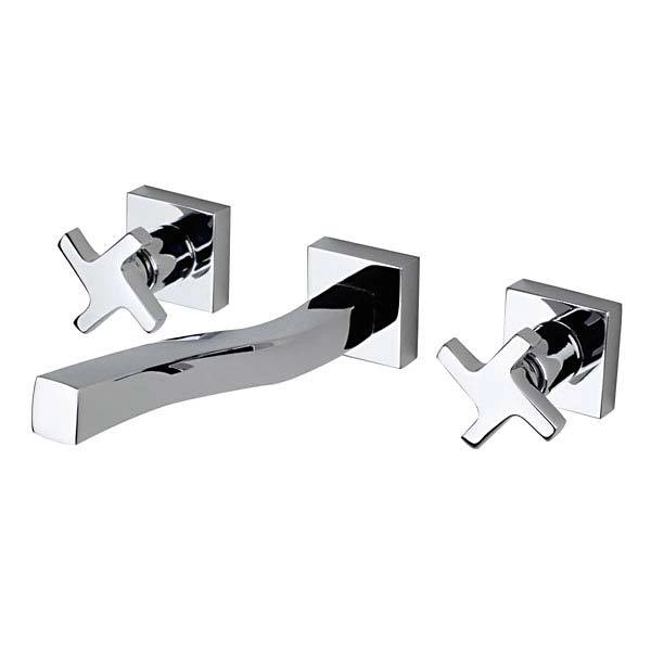 Torneira Misturador para Parede de Banheiro Bica Reta Cromado Zeta 1879 Fabrimar
