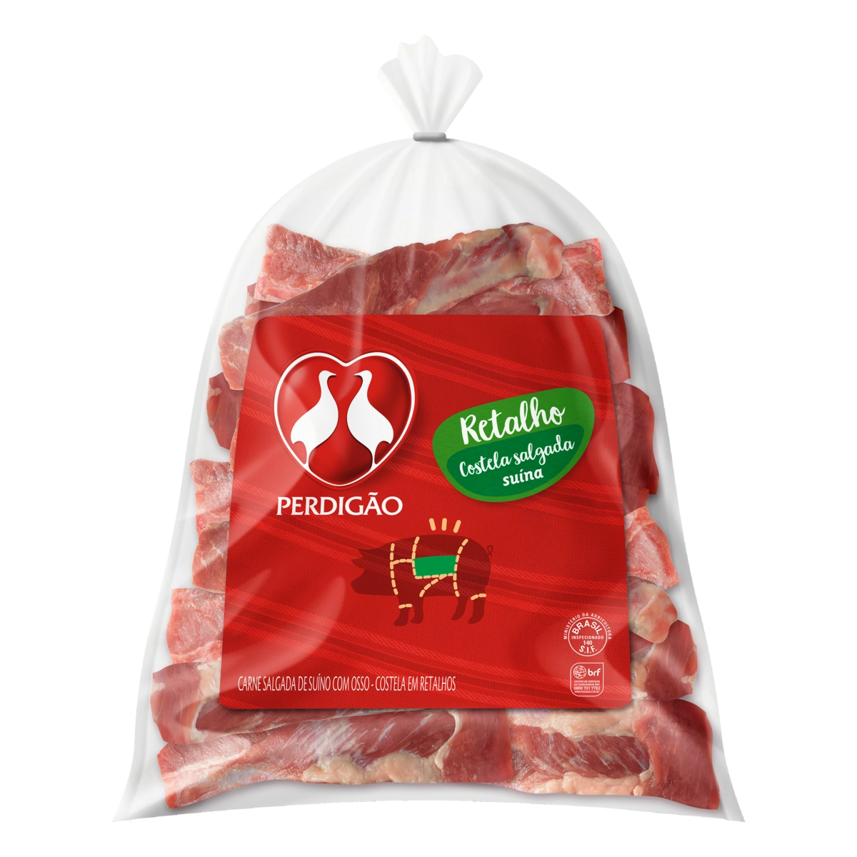 Costela Suína Retalho Salgada Perdigão 13kg