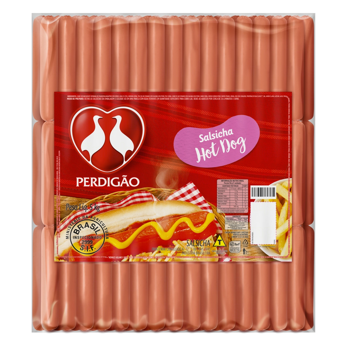 Salsicha Hot Dog Perdigão 5kg