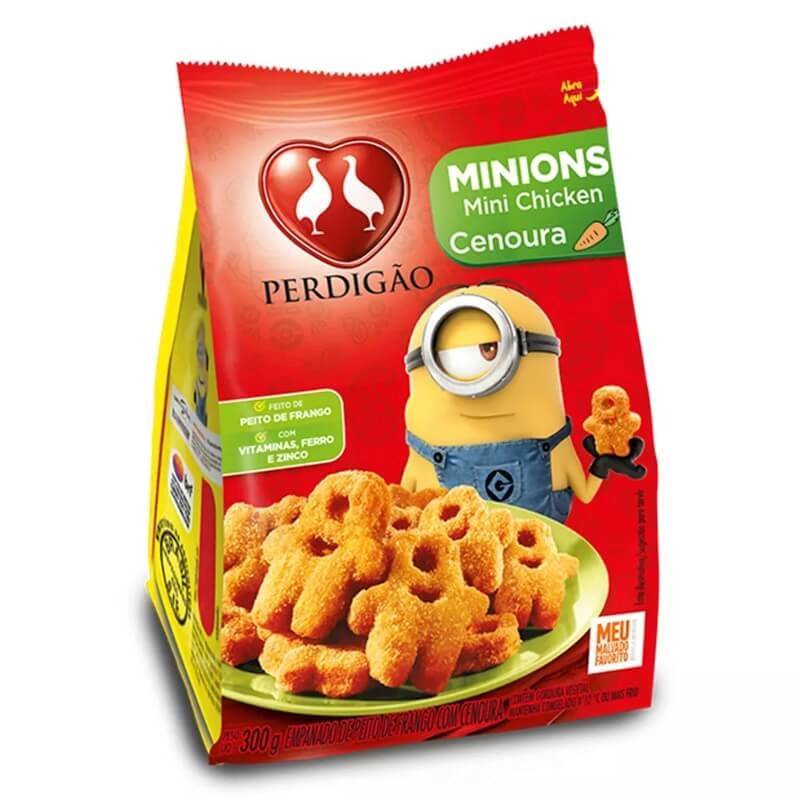 Empanado De Frango Cenoura Minions Perdigão Mini Chicken Pacote 300g