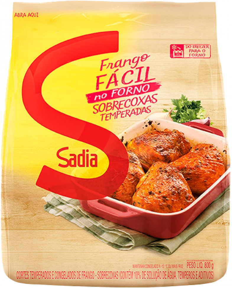 Sobrecoxa Sadia Frango Facil Alho/ceb E Erv 800gr
