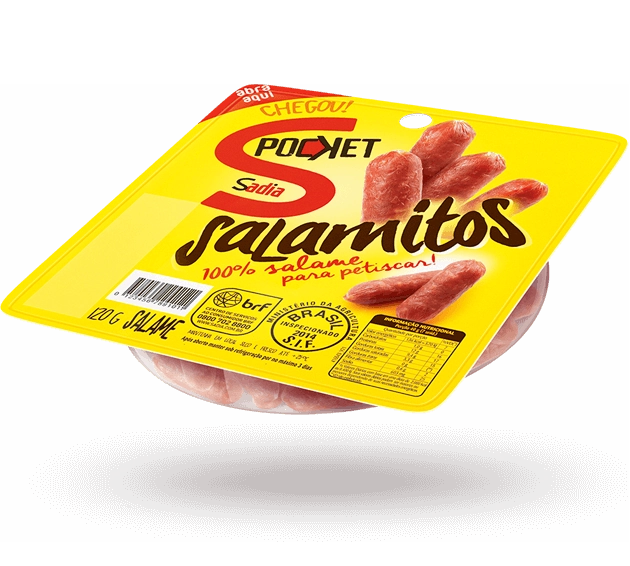 Salame Petisco Salamitos Snack 120g Sadia
