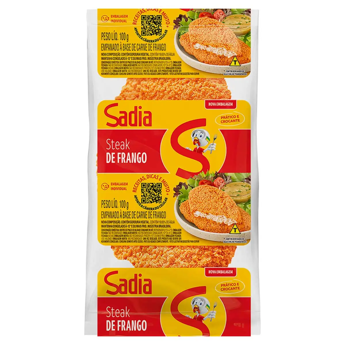 Empanado De Frango Steak Sadia Pacote 100g