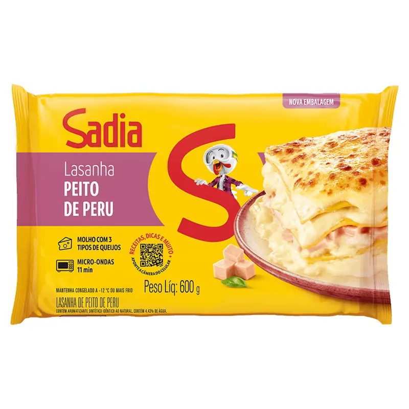 Lasanha de Peito de Peru com Molho Branco Sadia 600g
