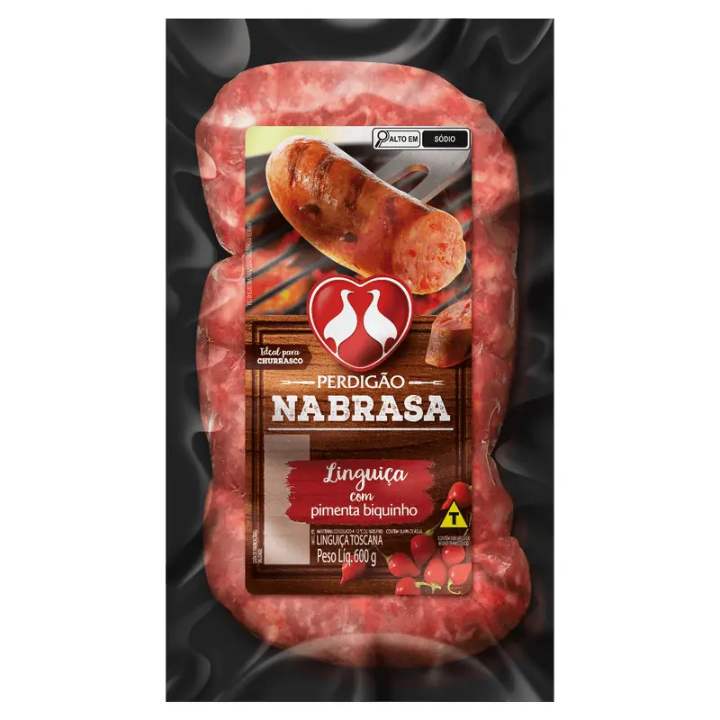 Linguiça Toscana com Pimenta Biquinho Perdigão Na Brasa 600g