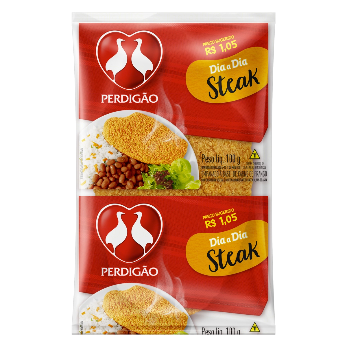 Empanado De Frango Steak Perdigão Dia A Dia Pacote 100g