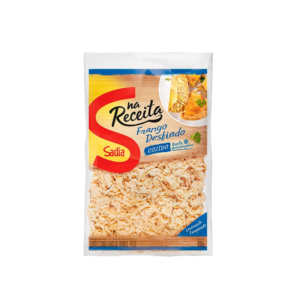 Peito De Frango Cozido Desfiado Congelado Sadia Na Receita 400g