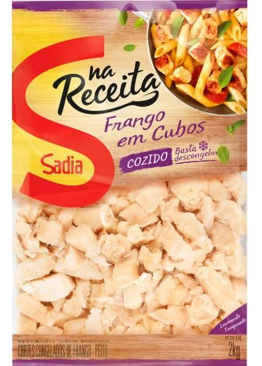 Peito De Frango Cozido Em Cubos Congelado Sadia Na Receita 2kg