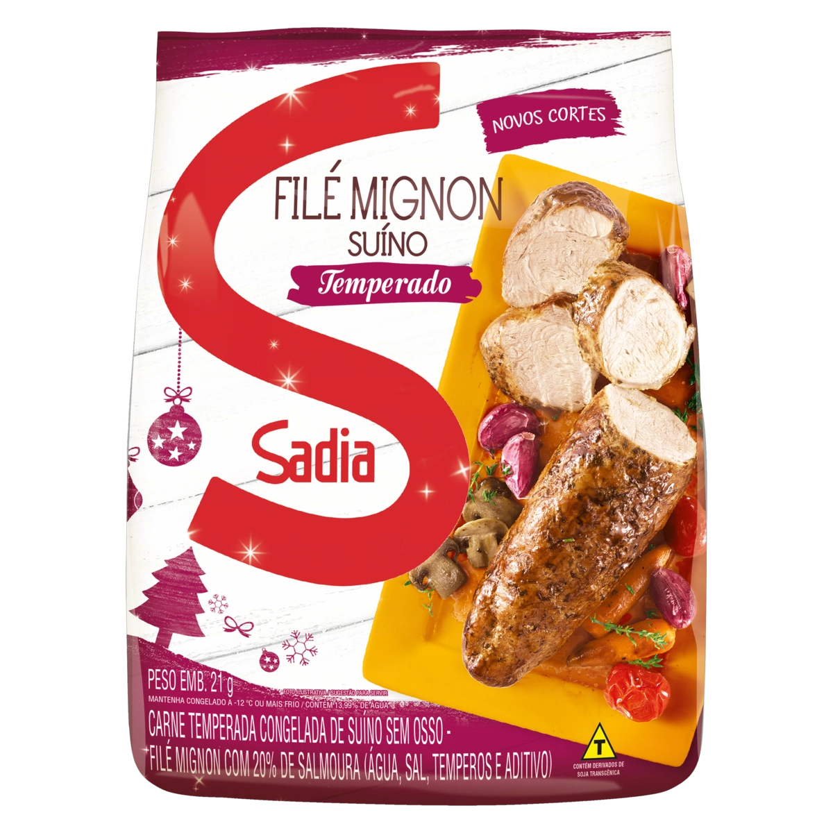 Filé Mignon Suíno Congelado Temperado Sem Osso Sadia
