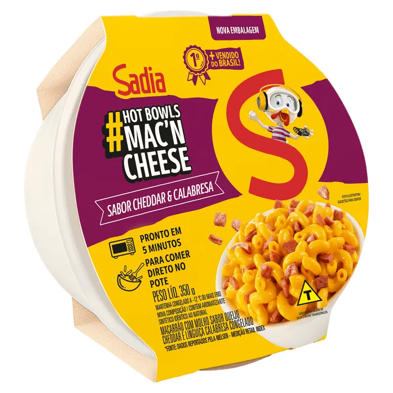 Mac'n Cheese ao Molho Queijo Cheddar com Calabresa Sadia 350g