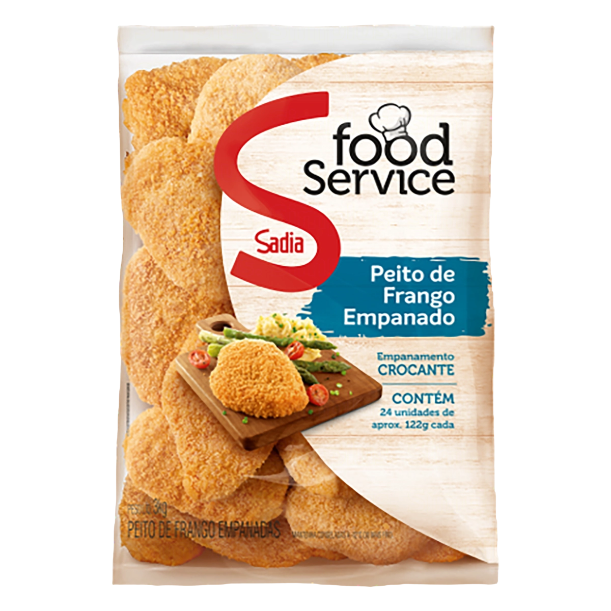 Empanado De Frango Peito Sadia Pacote 3kg 24 Unidades