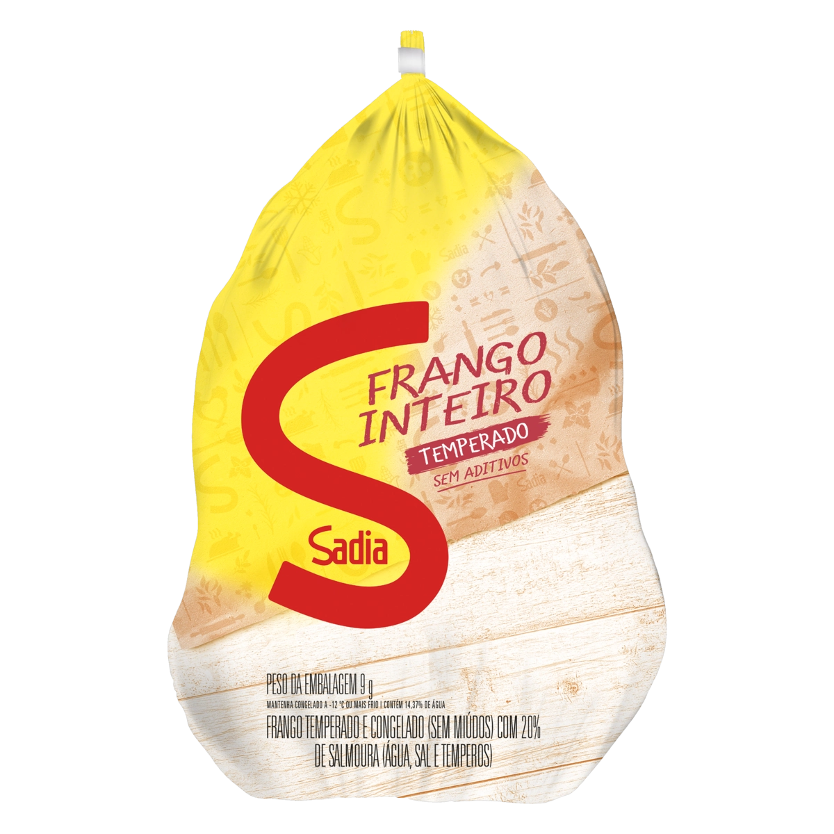 Frango Congelado Inteiro Temperado Sem Miúdos Sadia