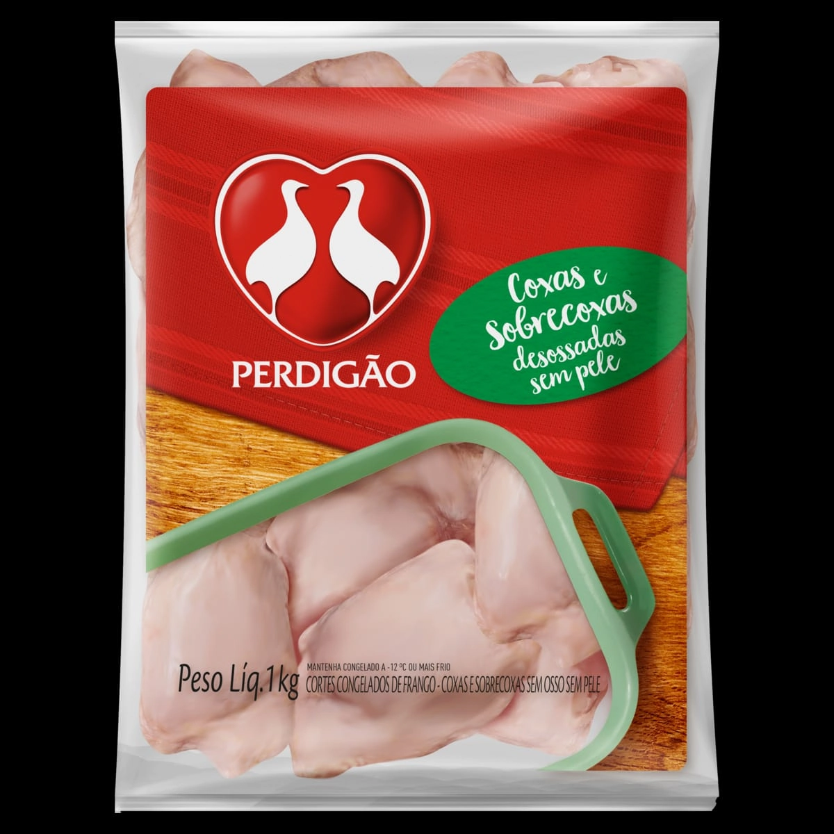 Coxa E Sobrecoxa De Frango Congelada Sem Pele Sem Osso Perdigão 1kg