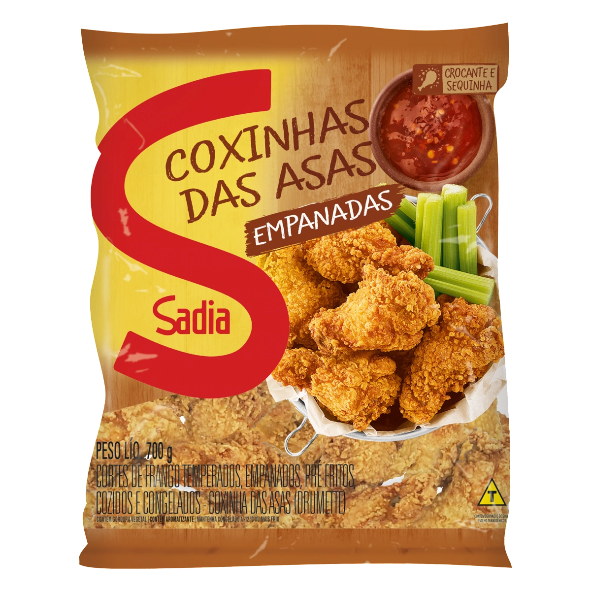 Empanado De Frango Coxinha Da Asa Sadia Pacote 700g