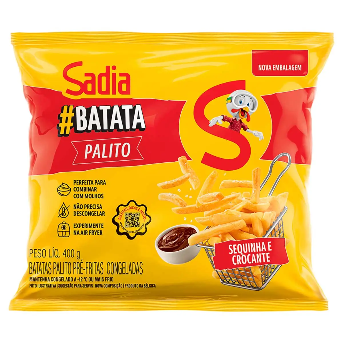 Batata Congelada Palito Pré-Frita Sadia 400 g