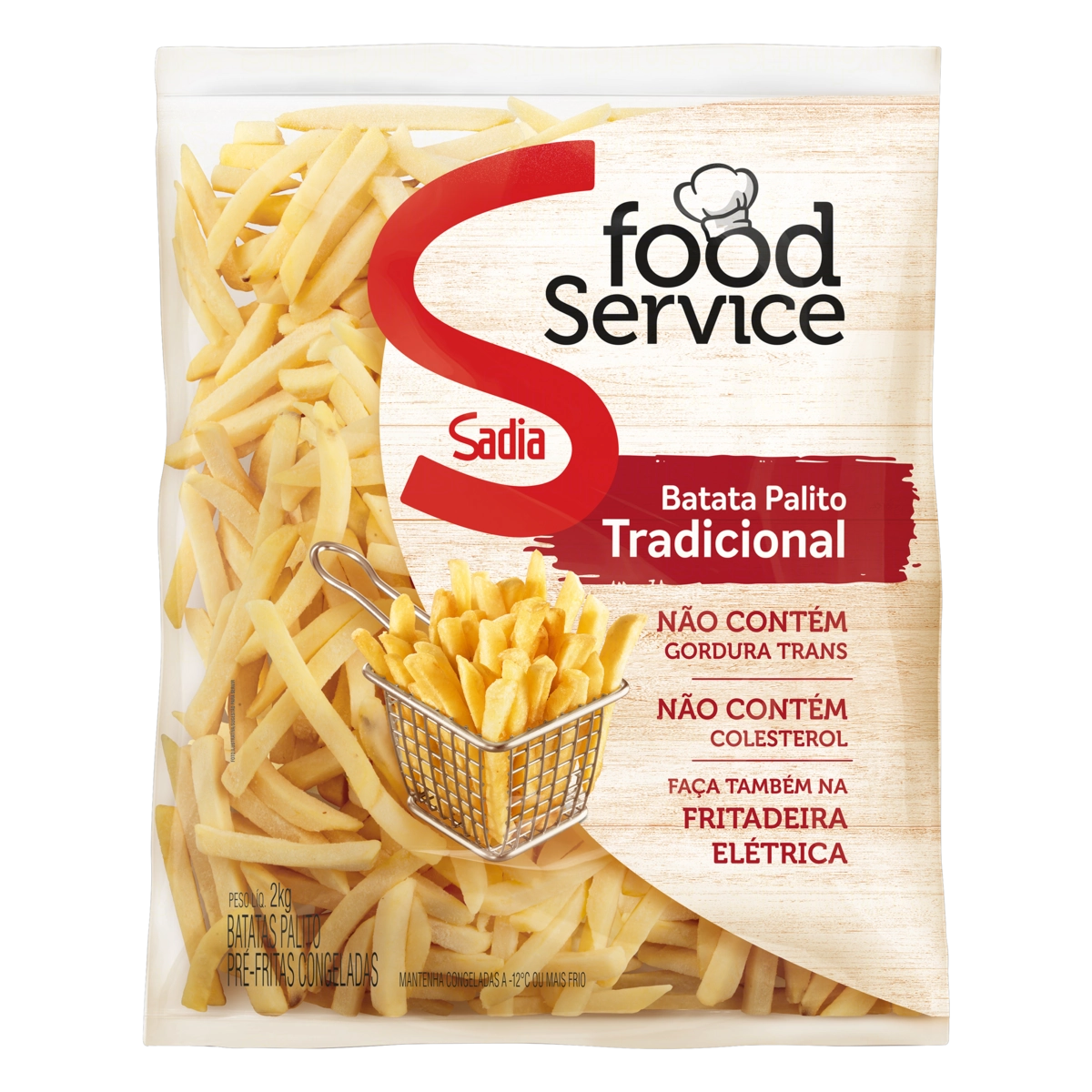 Batata Pré Frita Palito Congelada Extracrocante Sadia Pacote 2kg