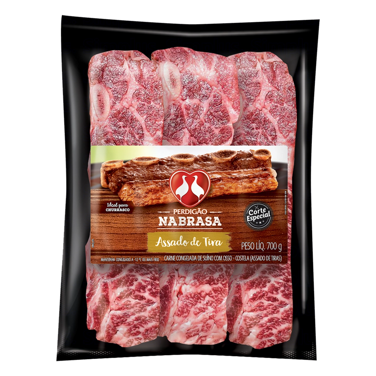 Costela Suína Em Tiras Congelada Perdigão Na Brasa 700g