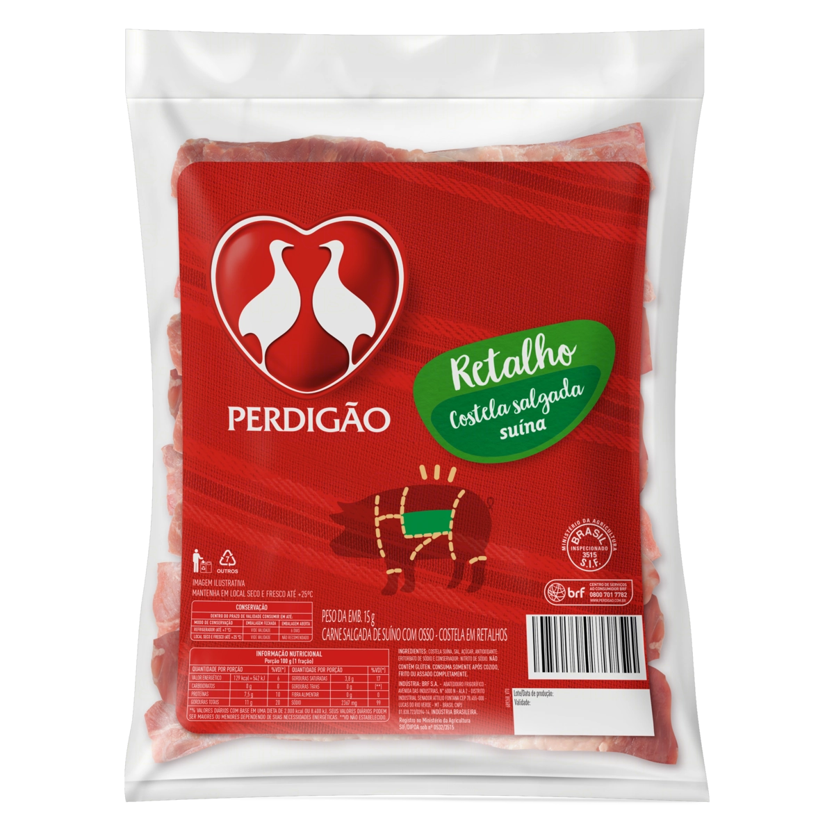 Costela Suína Retalho Salgada Perdigão