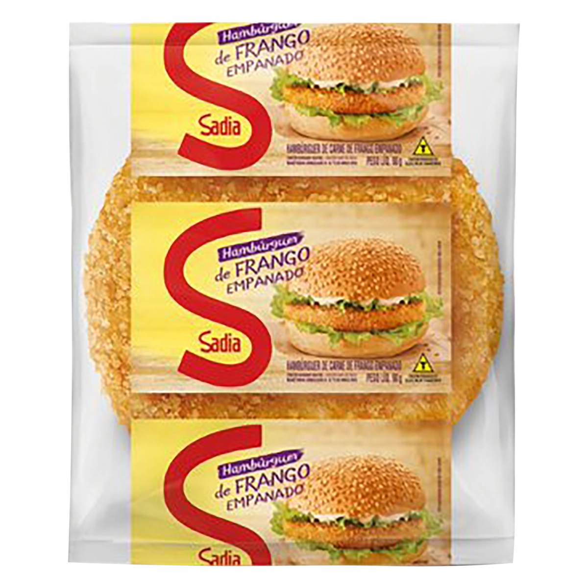 Hambúrguer de Frango Empanado Sadia Pacote 90g