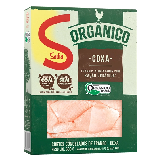 Coxa De Frango Congelada Orgânica Sadia 600g