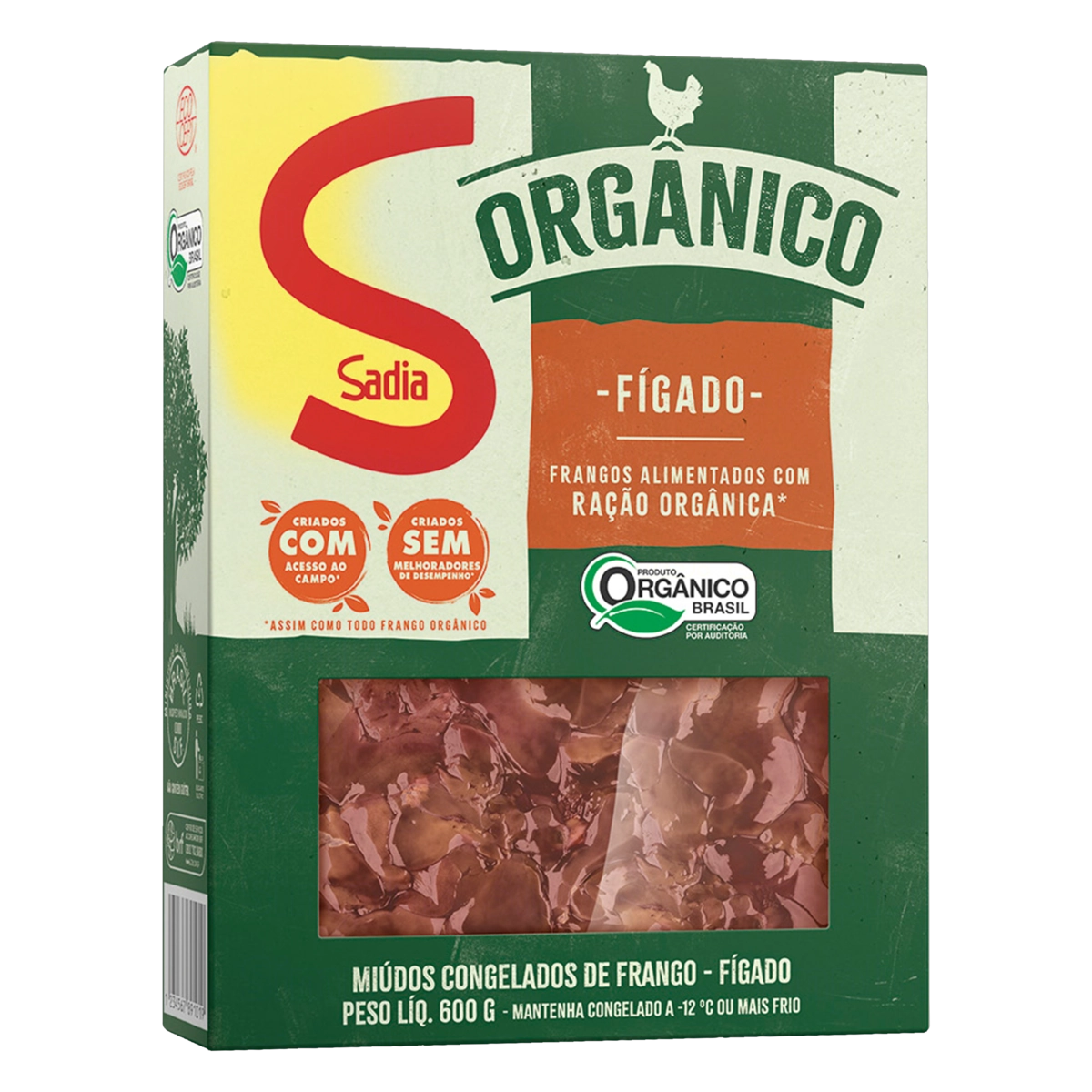Fígado De Frango Congelado Orgânico Sadia 600g