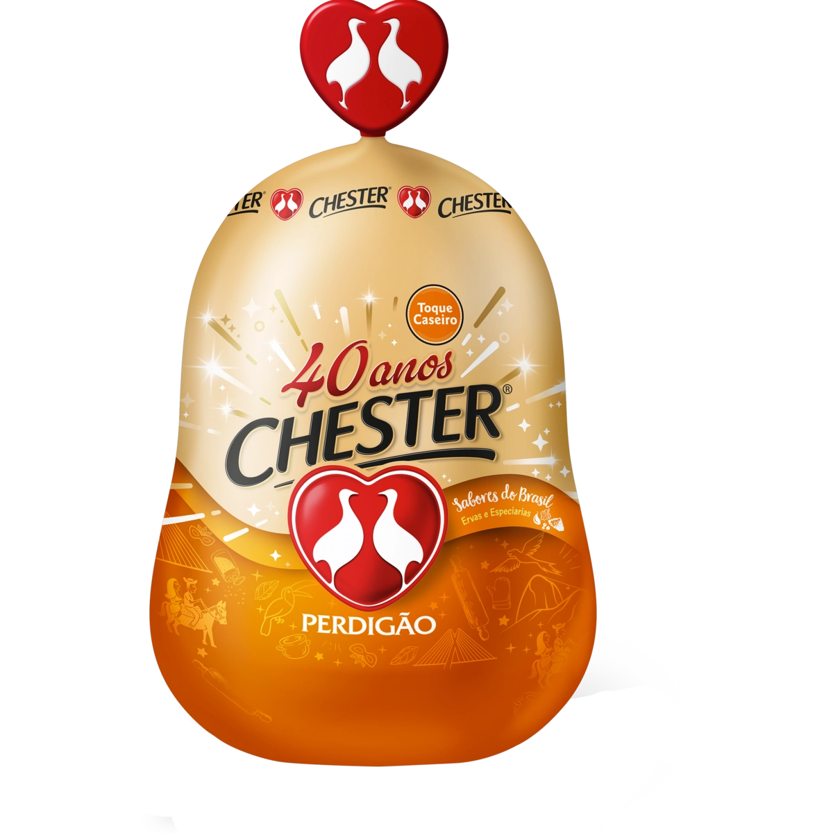Frango Congelado Temperado Com Miúdos Sem Pele Perdigão Chester