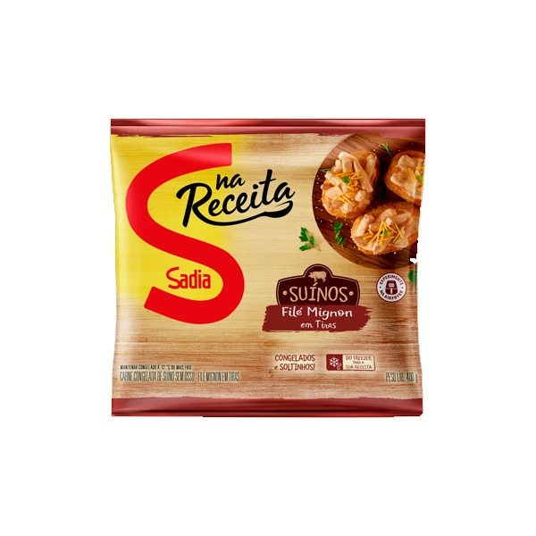 Filé Mignon Suíno Em Tiras Congelado Sem Osso Sadia Na Receita 400g