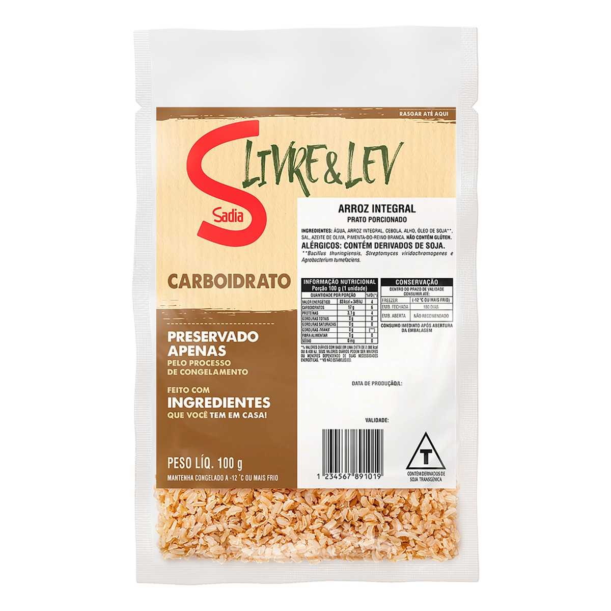 Arroz Integral Sadia 100g