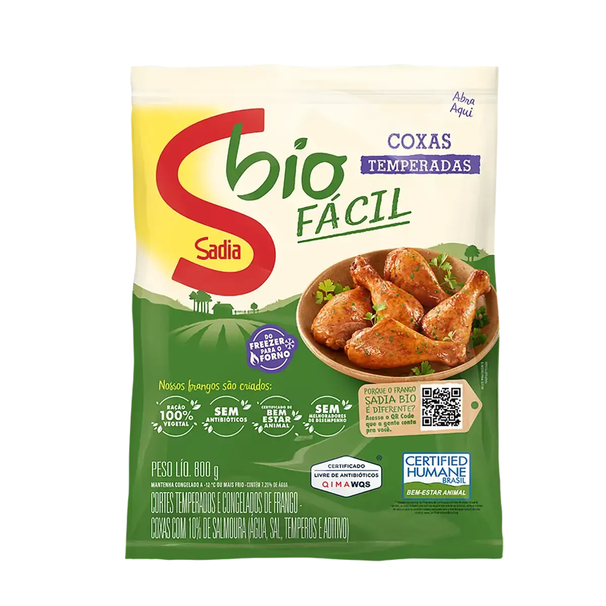 Coxa De Frango Congelada Temperada Sadia Bio Fácil 800g