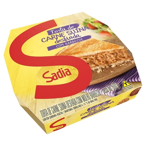 Torta Congelada Carne Suína Desfiada com Barbecue Sadia Caixa 500g