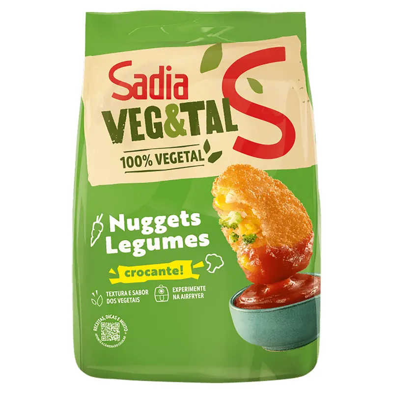 Nuggets de Vegetais Veg & Tal Sadia Congelado Pacote 275g