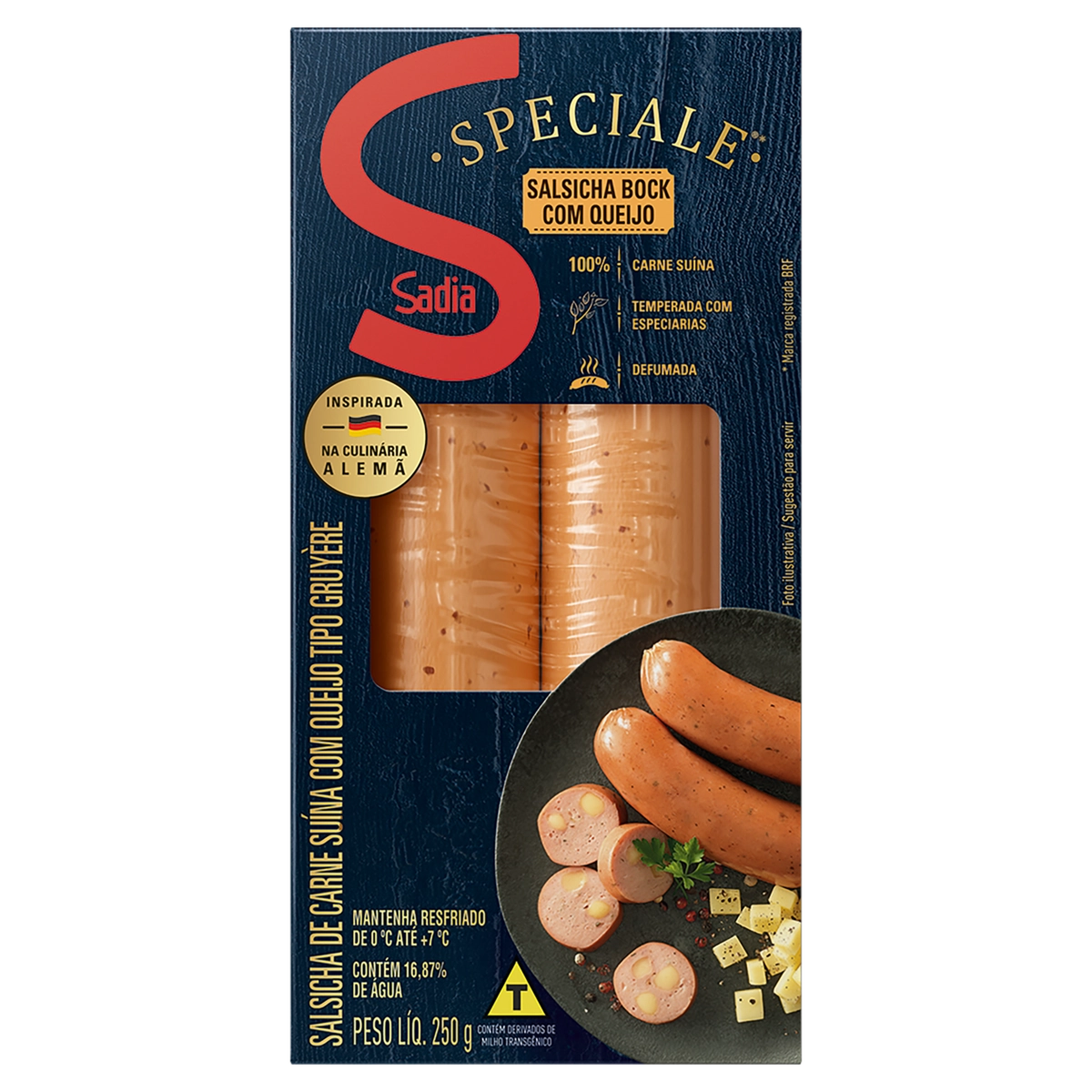 Salsicha Bock Com Queijo Sadia Speciale 250g
