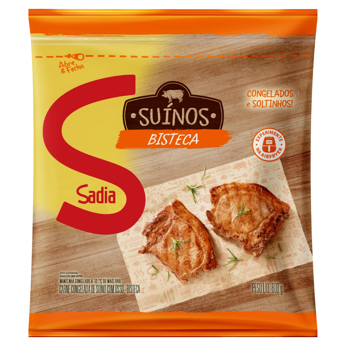 Bisteca Suína Congelada Sadia Suínos 800g