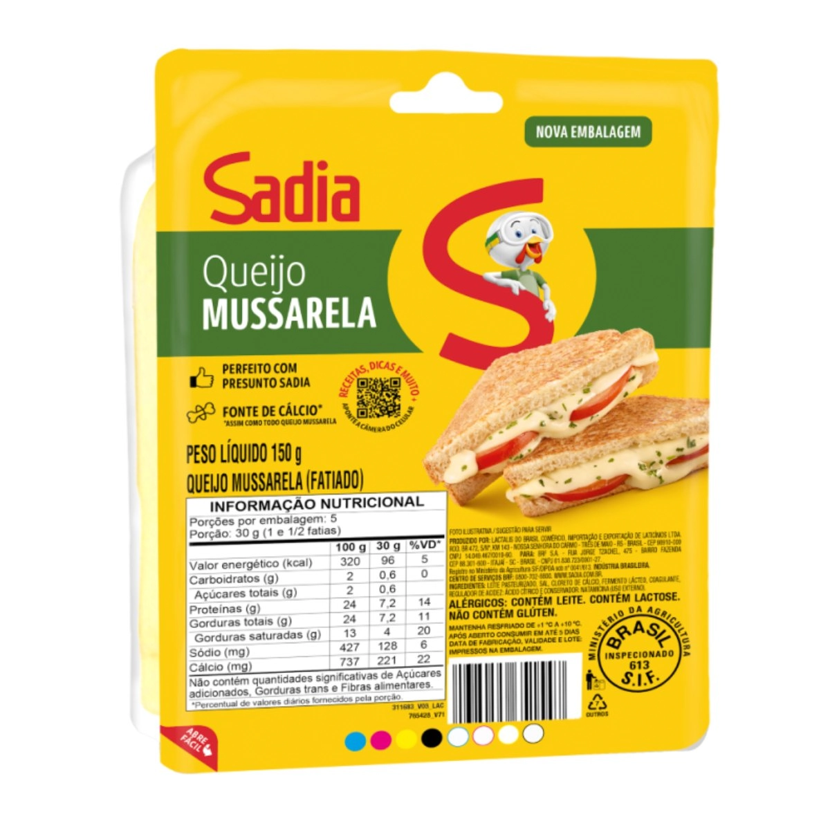 Queijo Mussarela Fatiado Sadia Soltíssimo 150g