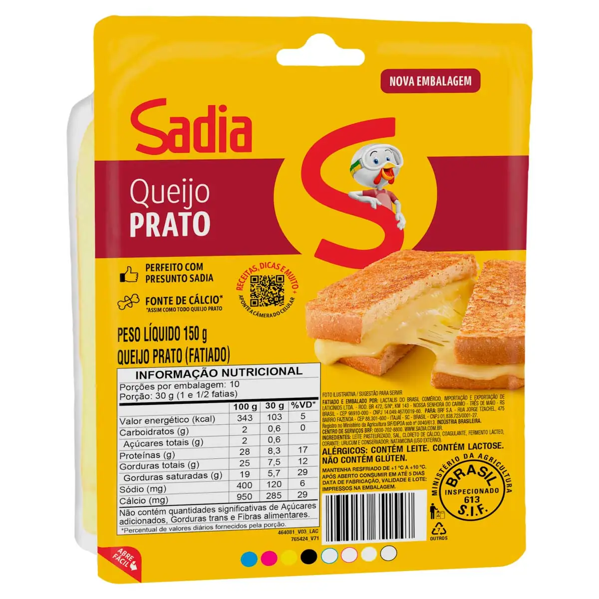 Queijo Prato Soltissimo Sadia 150g