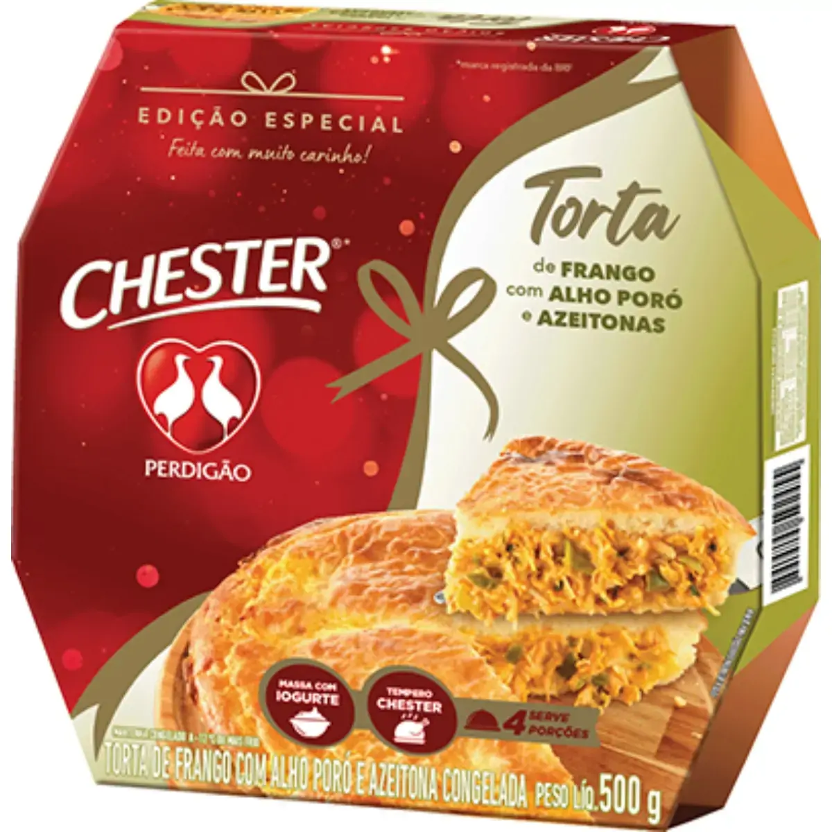 Torta Frango com alho Poro Chester 500g