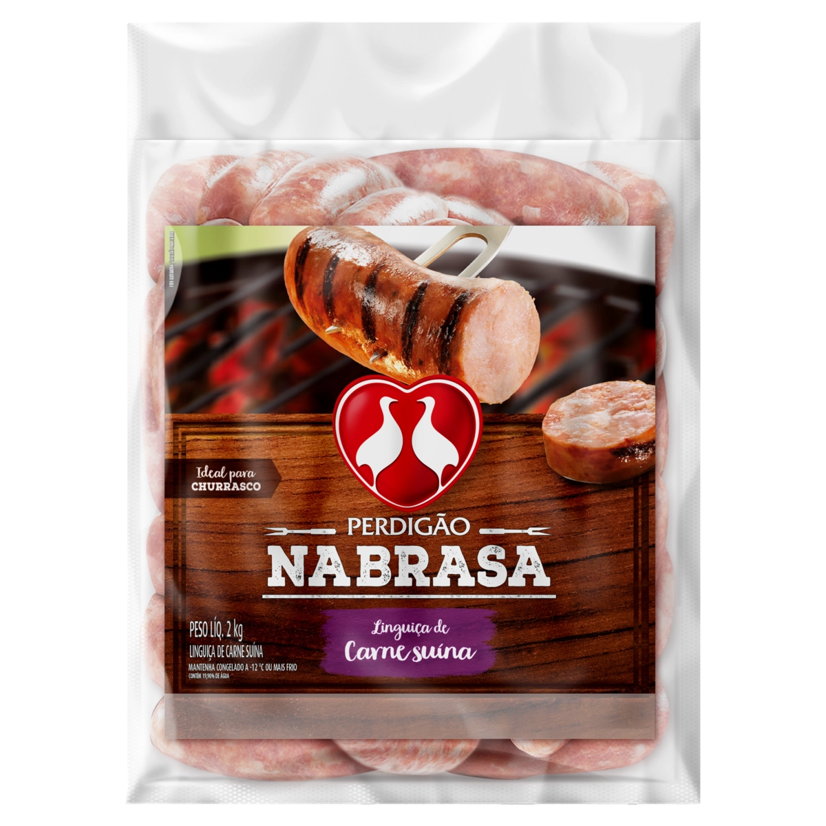 Linguiça De Carne Suína Perdigão Na Brasa 2kg