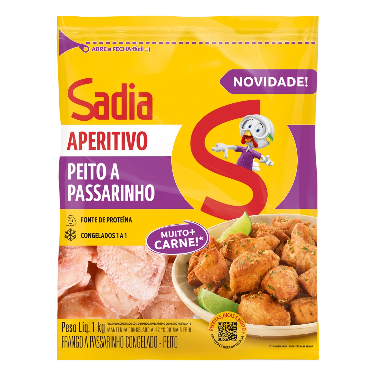 Peito A Passarinho Congelado Sadia Aperitivo 1kg