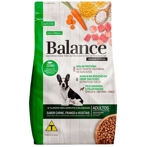 Alimento Para Cães Adultos Raças Médias E Grandes Carne, Frango E Vegetais Balance Pouch 900g