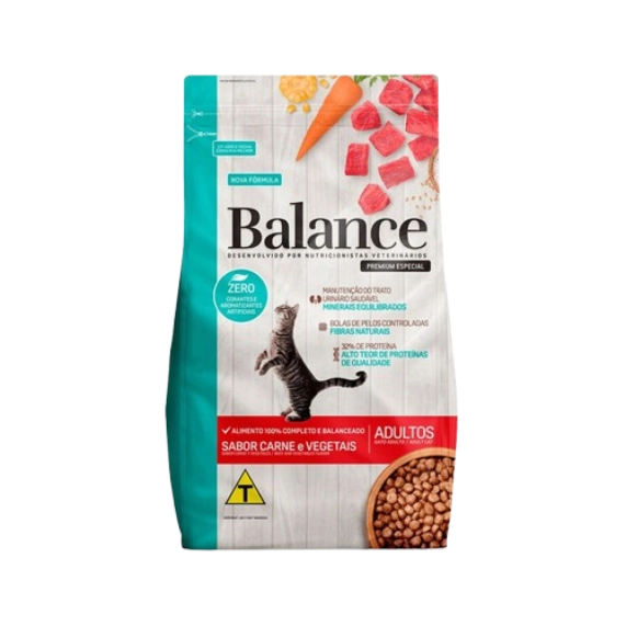 Alimento Para Gatos Adultos Carne E Vegetais Balance Pouch 900g